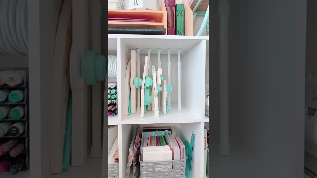 Art Room Organization Hacks 1 : Using Tension Rods / Dividers in Cubbies Organizer