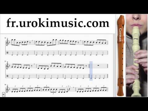 Cours de Flute à bec G. Miley Cyrus - Wrecking Ball Partie#1 Partitions Mélodie Сhansons Tuto