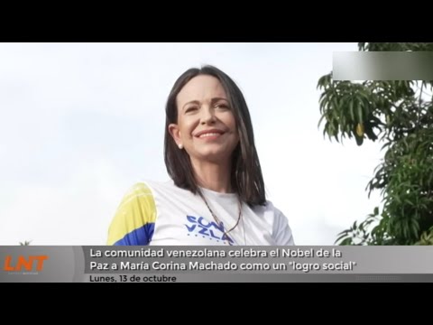 Los venezolanos de Lanzarote celebran el Nobel de la Paz a Maria Corina Machado