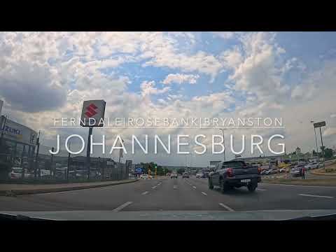 4K SCENIC DRIVE | 🇿🇦 JOHANNESBURG | FERNDALE→ ROSEBANK→BRYANSTON |  🎧Ambient 🚗City Drive SA