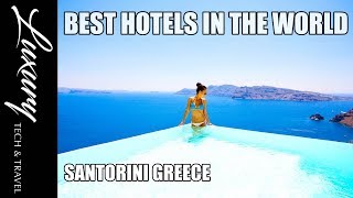 Best Hotels in  SANTORINI Greece || Luxury Santorini Resorts VIDEO TOUR