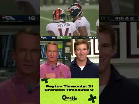 Peyton called timeout 62 times before the Broncos did 🤣 | #shorts