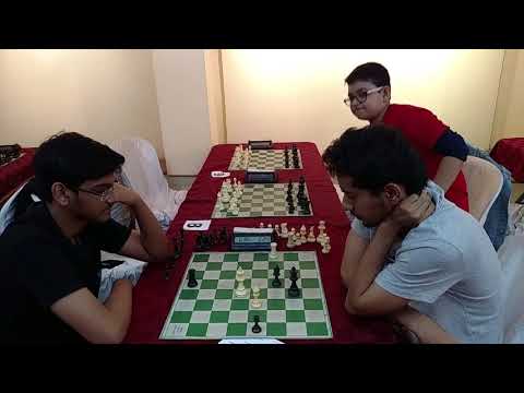 Ritabroto Ganguly blunders against IM Himal Gusain in a Rook-Bishop ending
