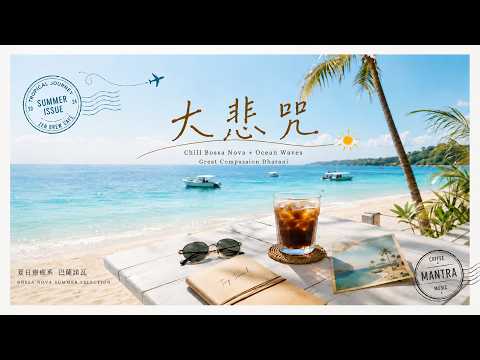 Great Compassion Dharani (Chinese) 21x Bossa Nova & Ocean Wave 🌊 Healing Energy ｜Beach Ambience ☕