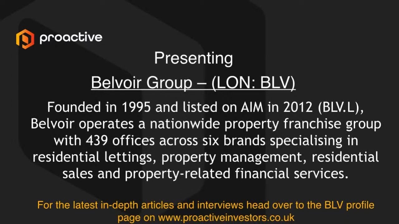 Belvior Group (LON: BLV) Presenting at the Proactive One2One Virtual Forum - 3rd June 2021