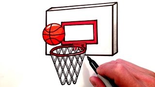 How to Draw a Basketball and Hoop