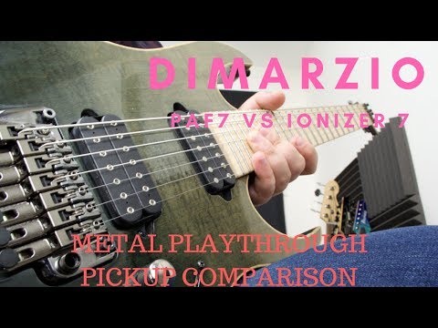 Dimarzio Ionizer 7 VS PAF 7 Bridge Pickup Shootout And Comparison