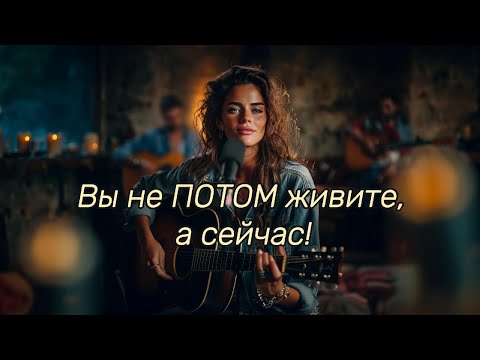 "Вы не ПОТОМ живите, а сейчас!" - на стихи Ирины Самариной.