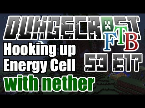 Tekkit: DungeCraft - Hooking up Redstone Energy Cell - S3 E17