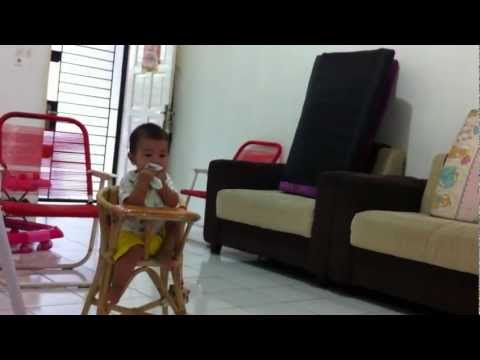 Rifana's Son Listening To Toddler Song