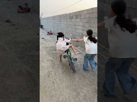 جيهان طاحت من السيكل الجديد 😢‼️ #shorts