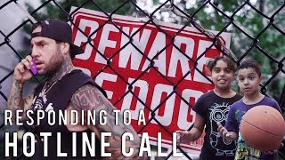 DOG LIVING IN PARK, RESPONDING TO A HOTLINE CALL | New York Bully Crew