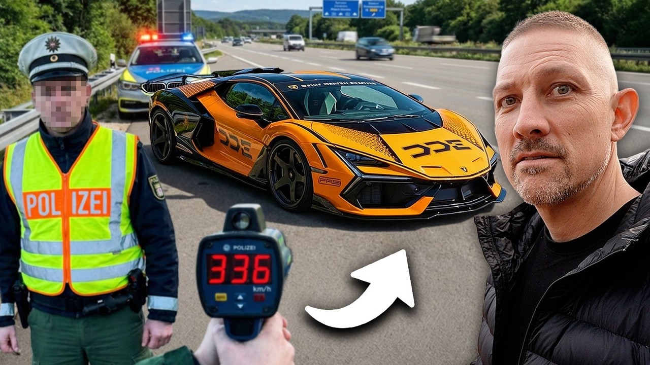 GERMAN POLICE STOP LAMBORGHINI DOING 336KM/HR!
