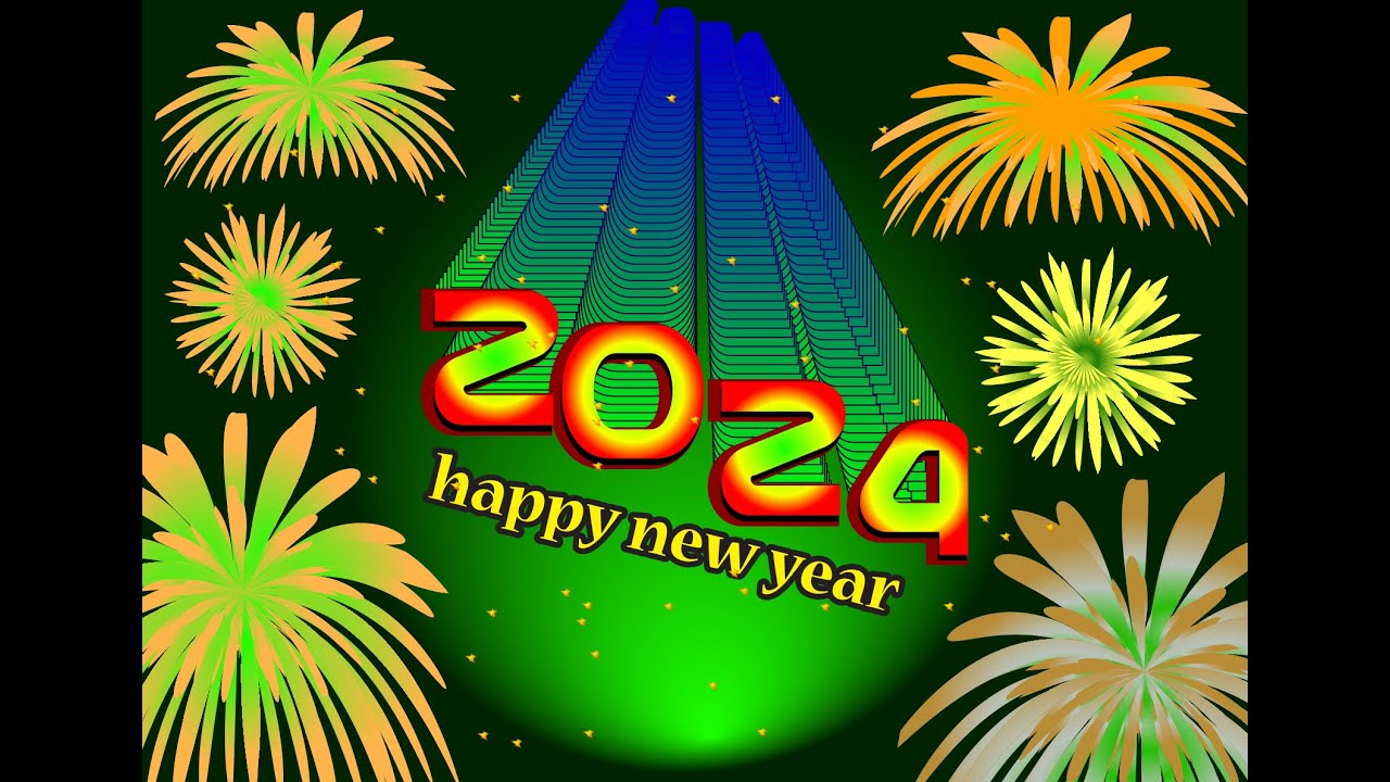 Adobe illustrator-  happy new year 2024 -Vector banner Design
