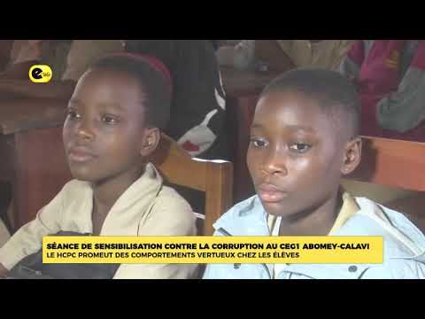 SÉANCE DE SENSIBILISATION CONTRE LA CORRUPTION AU CEG1 ABOMEY-CALAVI