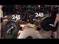 245LB BARBELL PRESS IN EACH HAND!