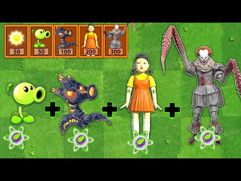Squid Game Doll + Lava Peashooter + IT Pennywise - Plants vs Zombies Fusion Animation ❤️ Bit Pixel