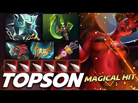 TOPSON [Queen Of Pain] Magical Attack Non-stop Kiting Enemy Dota 2 (Fullmatch)