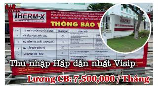 VIỆC LÀM VISIP 1 I Công ty Therm-X, Zeller, Hưng Thịnh, South East Apparel Tuyển dụng nhiều vị trí