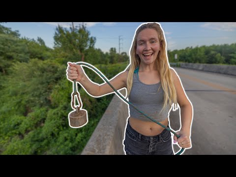 Magnet Fishing For Treasure In A Canal - Magnet Fishing Gone Wrong In The Summer Heat!