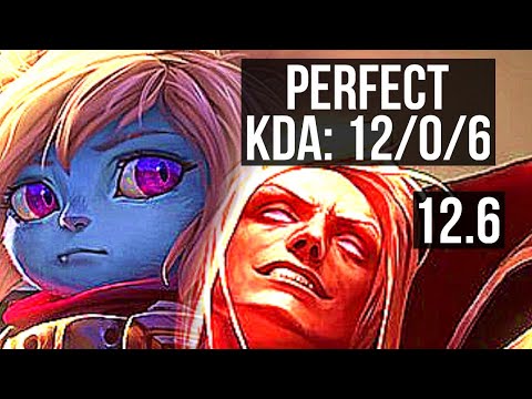 POPPY vs VLADIMIR (TOP) | 12/0/6, 2.1M mastery, 7 solo kills, Legendary | KR Master | 12.6
