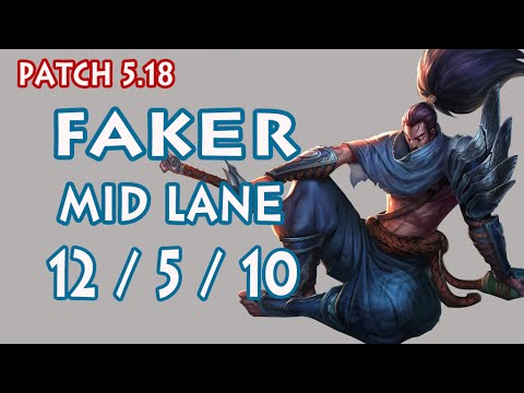 SKT T1 Faker  - Yasuo vs Twisted Fate - SKT T1 Eazyhoon- Mid Lane 5.18 - KR Challenger SoloQ