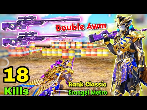 Magic Shot Of Awm | Use Double Awm Only Get Top 1 In Rank Classic ( Erangel Metro ) | Pubg Mobile