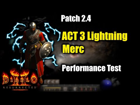 Act 3 Lightning Merc Solo Performance Test in lvl 85 Areas - PTR 2.4 Diablo 2 Resurrected