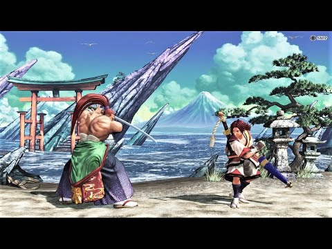 Kibagami Genjuro vs Hisame Shizumaru (Hardest AI) - Samurai Shodown