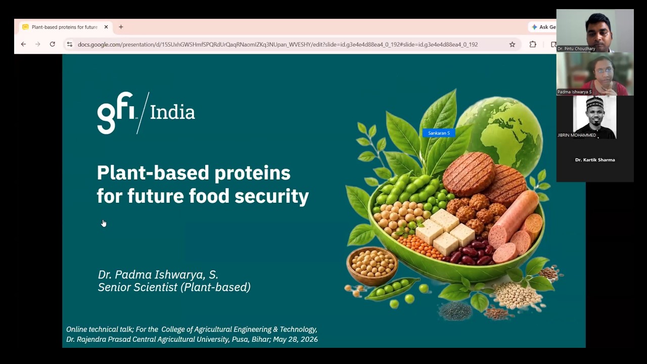 Webinar: Plant-based proteins for future food security ft. Dr. Padma Ishwarya S.