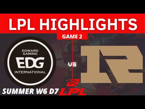 EDG vs. RNG | Game 2 HIGHLIGHTS - W6 D7 | LPL Summer Split 2021 EDWARD GAMING VS ROYAL NEVER GIVE UP