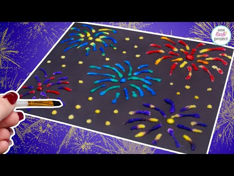 Fireworks Salt Painting | Easy New Year's Salt Painting