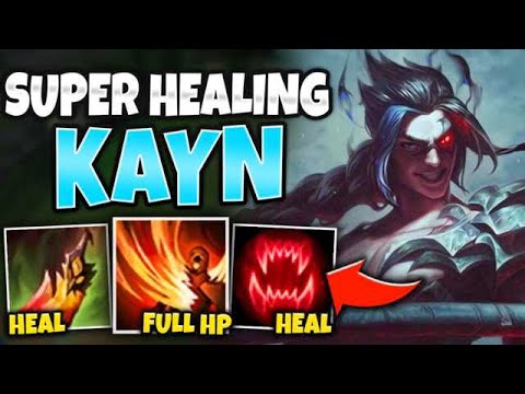 WTF?! ONE SPELL = FULL HP?! HEALING RED KAYN MID IS OP! - League of Legends