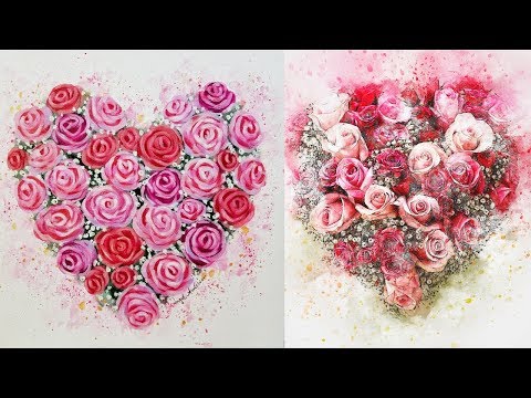 Easy Roses for Beginners LIVE Acrylic Painting Tutorial