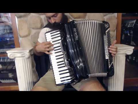 5635 - Black Pancordion Panjet 45 Piano Accordion LMMH 41 120 $2999