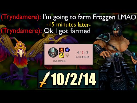 Enemy cheeses with Tryndamere mid.. so I brought out the Anivia cat trap