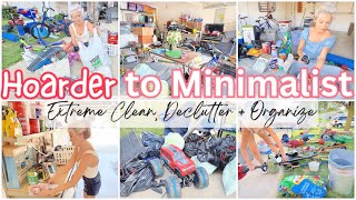 *NEW* EXTREME KONMARI DECLUTTER, ORGANIZE + CLEANING MOTIVATION! MESSY TO MINIMAL GARAGE!
