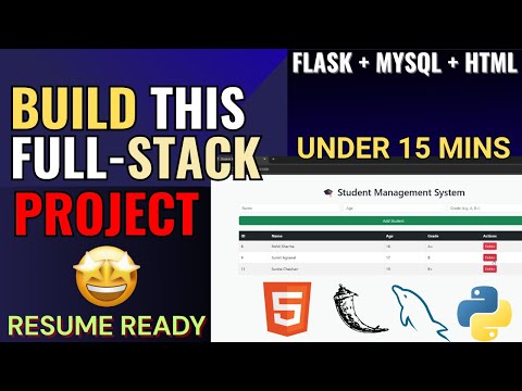 Build a Full-Stack Student Management App with Flask & MySQL CRUD Project in 15 minutes!