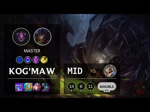 Kog'Maw Mid vs Corki - EUW Master Patch 11.24