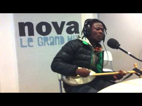 Stevo Atambire at Radio Nova with Bintou