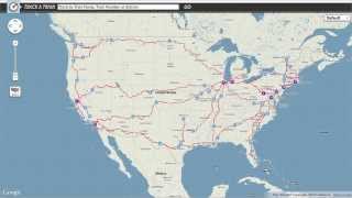 Amtrak train locator map demonstration