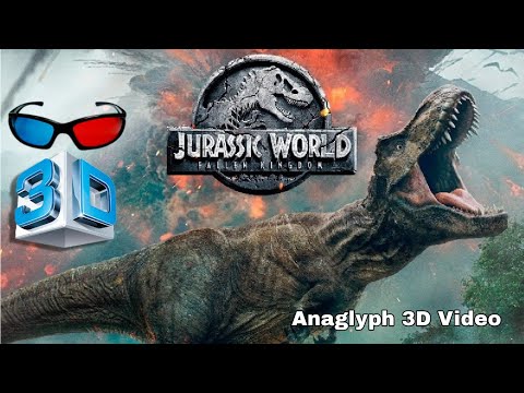Jurassic World Anaglyph 3D  Red & Cyan Glass 100% Working 3D