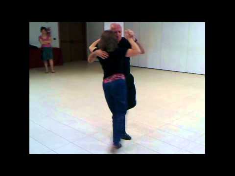  Silvia Rusconi  and  Tete Pedro Rusconi  are  dancing  to  a  vals