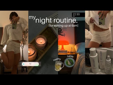 MY NIGHT ROUTINE for waking up early | easy healthy habits *aesthetic*