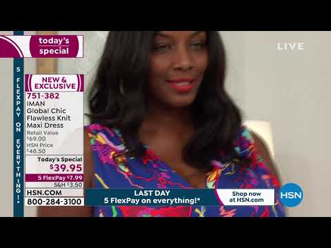 IMAN Global Chic Flawless Knit Maxi Dress