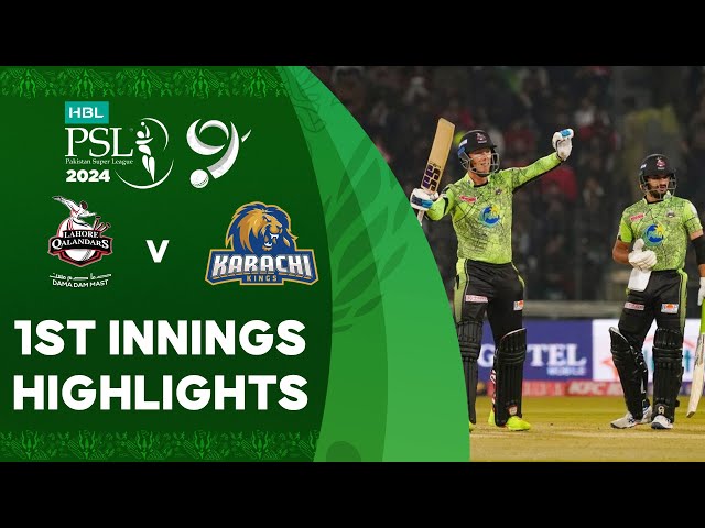 1st Innings Highlights | Lahore Qalandars vs Karachi Kings | Match 10 | HBL PSL 9 | M1Z2U
