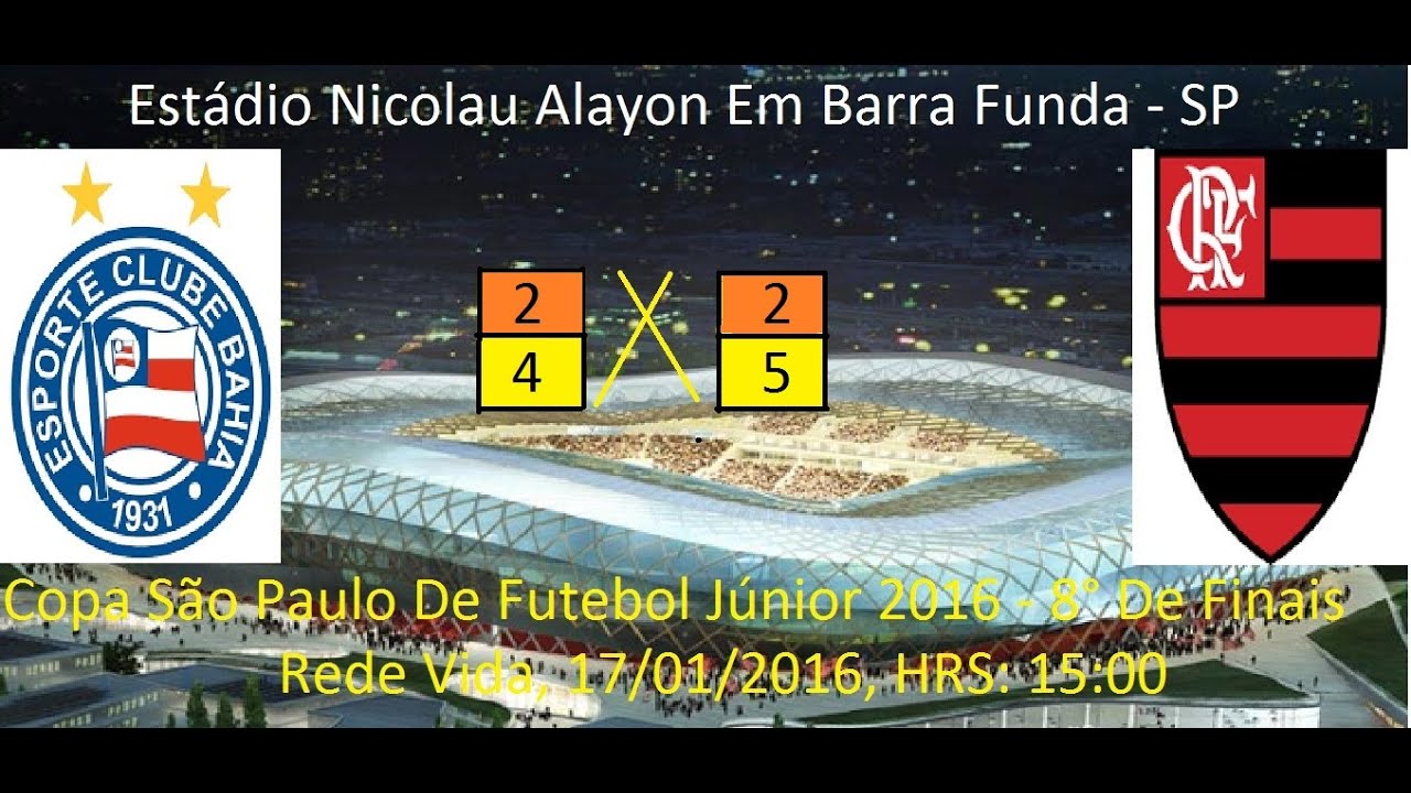 Copa São Paulo de Futebol 2016 Bahia BA 2 (4) x (5) 2 Flamengo RJ