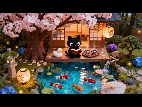 A cozy moment in a Japanese zen garden | Jazzy Lofi for Study, Focus & Relax