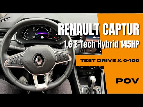 Renault Captur 2023 (1.6 E-Tech  Hybrid 145HP) | 4K Test Drive | 0-100 | Weighing | Engine