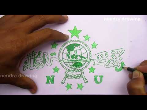 cara menggambar logo NU ll nahdlatul ulama